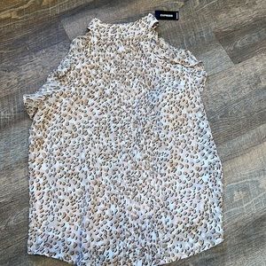 Express Womens Sleeves ruffled Halter Neck Tank Size M